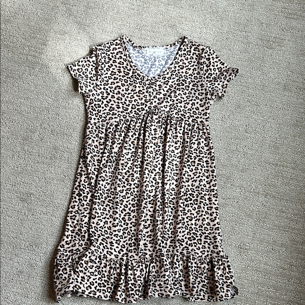Stylish Leopard Print Kids Dress